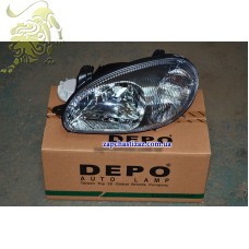 222-1104L-LDMND Фара левая (в черном корпусе)DEPO Ланос (QAP) 96324502