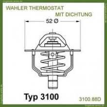 3100.88D Термостат Wahler FORD SCORPIO,SIERRA (201-88J MOTORAD) D=52