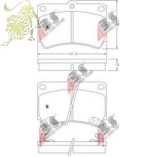 GDB1024 Колодки тормозные дисковые MAZDA 323 89+ (36726 ABS)