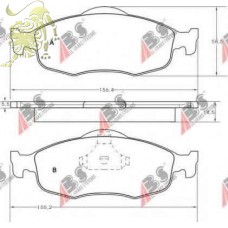 GDB1107/GDB1208 Колодки тормозные дисковые FORD 94+ (ABS36809/215 271 Hart)