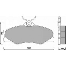 427781 Колодки тормозные П(19,5мм) VW T2 85-91 (219 147 Hart)