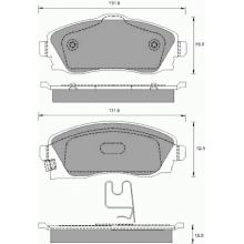GDB1570/GDB1411 Колодки тормозные дисковые OPEL Combo/Corsa 01+ (BSG 65-200-011)