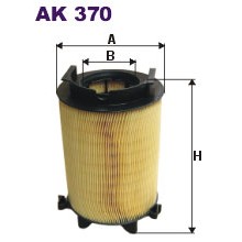 AK370/AK370/4 Фильтр воздушный VW (AR11001) AK370/AK370/4 Фильтр воздушный VW (AR11001)