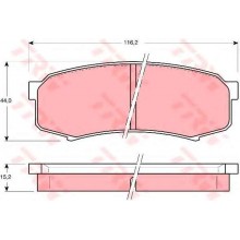 GDB1182 Тормозные колодки задние TOYOTA Land Cruiser (RM1229)