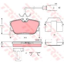 GDB1326/GDB1324/1369 Колодки торм. диск. FOMAR T4 вкл.датч (RM1054 GOODREM/QH, BP1286)