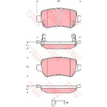 GDB1515 Тормозные колодки задн. OPEL Astra G/H, Combo II, Zafira (ABS37296/RM1019 GoodREM)
