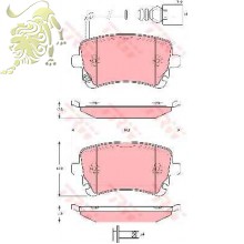 GDB1557/GDB1516/GDB1508/GDB1661 Тормозные колодки дисковые VW T5 03- задн. с датч. (RM1055)