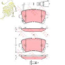 GDB1557/GDB1516/GDB1508/GDB1661 Тормозные колодки дисковые VW T5 03- задн. с датч. (RM1055)