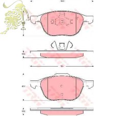 GDB1583 Колодки тормозные передние FORD Focus MAZDA 3 (RM1157 GOODREM) или см.код 16589