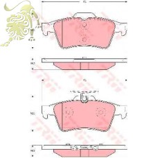 GDB1621/GDB1469 Колодки тормозные дисковые Vectra C задние (ADN142114 USA/ABS240232)