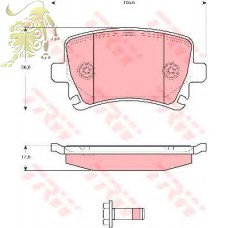 GDB1622/GDB1551 Колодки тормозные задн. AUDI/ VW (RM1017 GOODREM)