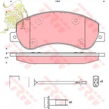 GDB1724 TRW Тормозные колодки перед.(компл) FORD Transit 06- (задний привод)