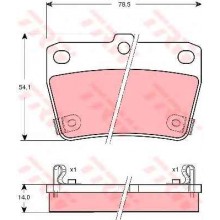 GDB3279 Колодки тормозные задние TOYOTA, CHERY Tigo (C22027ABE) (d495e Intelli)