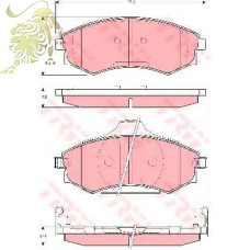 GDB3283/GDB3352/GDB3386/GDB3422 колодки тормозные перед. HYUNDAI Sonata,Tucson 2004+ (RD.23891STD)