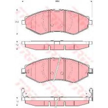 GDB3347 Колодки тормозные дисковые CHEVROLET Lacetti, DAEWOO Nubira (RE 64502)