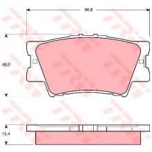 GDB3426 Тормозные колодки задн. TOYOTA Rav 4 05- (LPR05P1281)