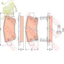 GDB3446 Тормозные колодки дисковые задн. HONDA (LPR05P1455) 51-04-400