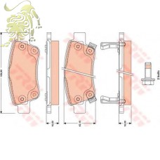 GDB3446 Тормозные колодки дисковые задн. HONDA (LPR05P1455) 51-04-400