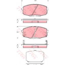 GDB3450/GDB3342 Колодки тормозные HYUNDAI, KIA (RD.23966STD RIDER)