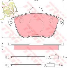 GDB796 Колодки тормозные дисковые PEUGEOT (LP741 Delphi)(PR 5000-0746) ) D572E