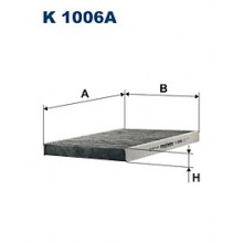 K1006A FILTRON Фильтр салона (угольный) (B4W003CPR)