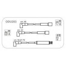 ODU203 Провода высоковольтные PM PNP1332 Vectra A, Kadett, 1.3-1.6 (PEC-E06)С1122