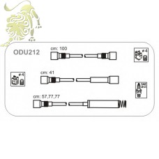 ODU212 Провода высоковольтные Kadett, Vectra A, Omega A, Frontera 1.8-2.0 (1292001100/1292000910JP)