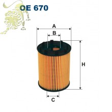 OE670 FILTRON Фильтр масляный Fiat Panda/Punto OPEL