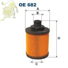 OE682 FILTRON Фильтр масляный OPEL/Fiat (XE578CHAMP/B1F024PR)